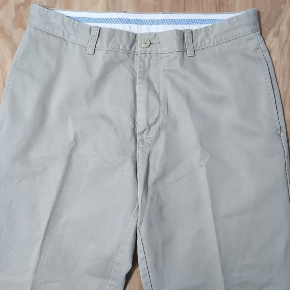 J‎ Crew Men's Pants, Essential Chino 33x34 100% Cotton, Pleated  EUC